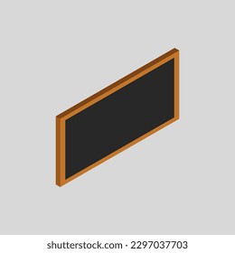 Isometric school blackboard on a background
