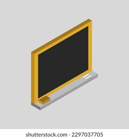 Isometric school blackboard on a background