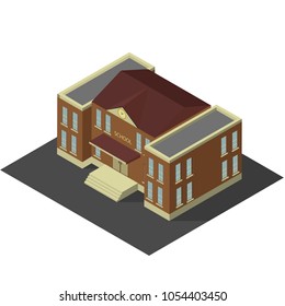 isometric school building