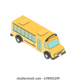 Isometric school bus.