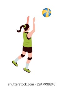 Isometric school sport kids team coach composition with isolated human character in sportswear on blank background vector illustration