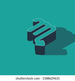 Isometric Scorpio zodiac sign icon isolated on green background. Astrological horoscope collection.  Vector Illustration