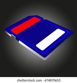 isometric SD card illustration vector