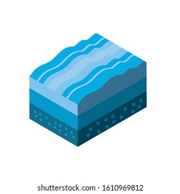 Isometric sea design, Nature element earth eco ecology conservation bio environment and outdoor theme Vector illustration