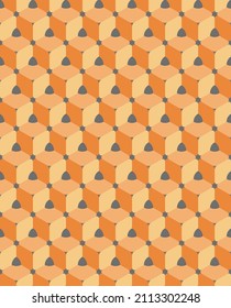 Isometric seamless cube pattern with rounded corners. Abstract background. Vector illustration