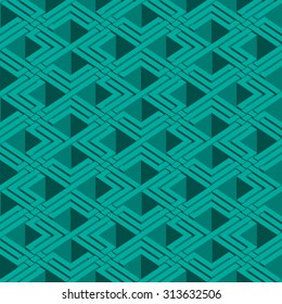 Isometric seamless pattern. Abstract illusory endless ornament texture. Fashion geometric background for web or printing design. Swatch is attached.