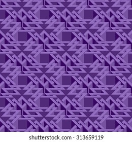 Isometric seamless pattern. Abstract illusory endless ornament texture. Fashion geometric background for web or printing design. Swatch is attached.