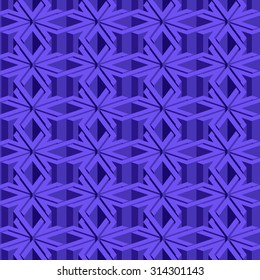 Isometric seamless pattern. Abstract illusory endless ornament texture. Fashion geometric background for web or printing design. Swatch is attached.