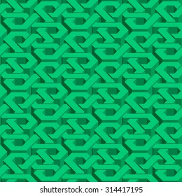 Isometric seamless pattern. Abstract illusory endless ornament texture. Fashion geometric background for web or printing design. Swatch is attached.