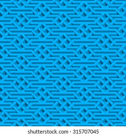 Isometric seamless pattern. Abstract illusory endless ornament texture. Fashion three dimensional background for web or printing design. Swatch is attached.