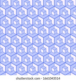 Isometric seamless pattern background, modern vector illustration