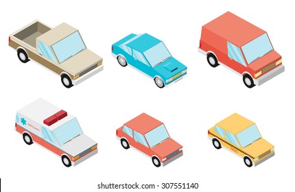 Isometric selection of vehicles