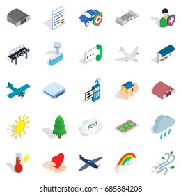 Isometric set of 25  vector icons for web isolated on white background