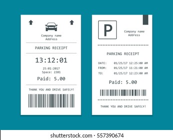 Isometric set of Parking tickets. Flat illustration icon for web