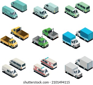 isometric set vector design illustration 3d isolated industry collection icon technology