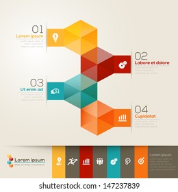 Isometric shape modern style design template layout