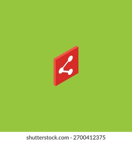 Isometric Share icon logo flat vector design