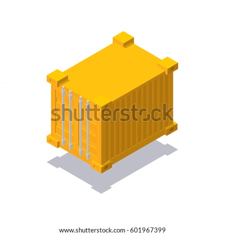 Isometric shipping container icon