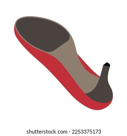 Isometric shoemaker composition with isolated image of boots on blank background vector illustration