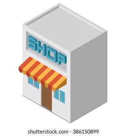 Isometric Shop Building