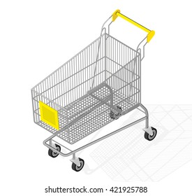 Isometric Shopping Trolley / Cart