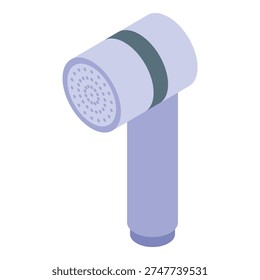 Isometric shower head providing a relaxing and invigorating shower experience, promoting bathroom hygiene and personal care