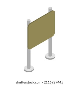 Isometric signboard on a background