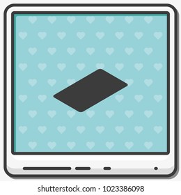 Isometric sim card case flat vector icon.