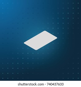 Isometric sim card case illustration.