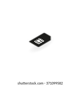 Isometric sim card illustration.