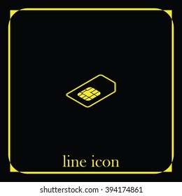 Isometric sim card illustration.