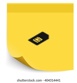 Isometric sim card illustration.