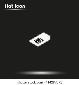 Isometric sim card illustration.