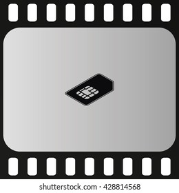 Isometric sim card illustration.