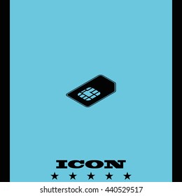 Isometric sim card illustration.