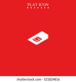 Isometric sim card illustration.