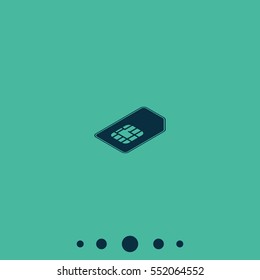 Isometric sim card illustration.