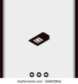 Isometric sim card illustration.
