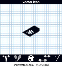 Isometric sim card illustration.