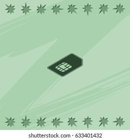 Isometric sim card illustration.