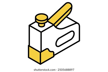 Isometric simple line drawing tool icon, Tucker, Vector Illustration