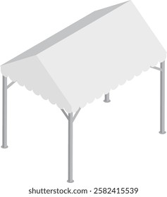 Isometric simple pipe tent material