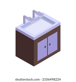 Isometric sink on a background