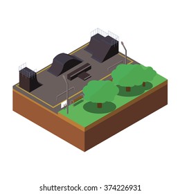 Isometric skate park