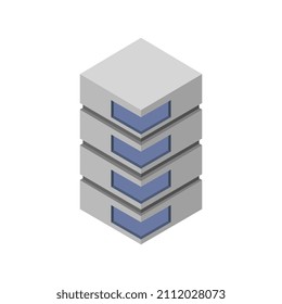 Isometric skyscraper on a background