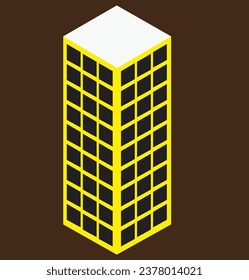 ilustración de diseño de rascacielos isométricos