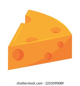 isometric slice cheese icon isolated