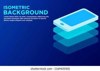 Isometric Smart phone background