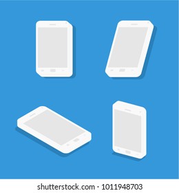 isometric smart phone flat design vector illustration