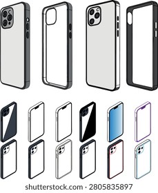  Isometric Smart Phone Protective Shell Device Presentation Pack